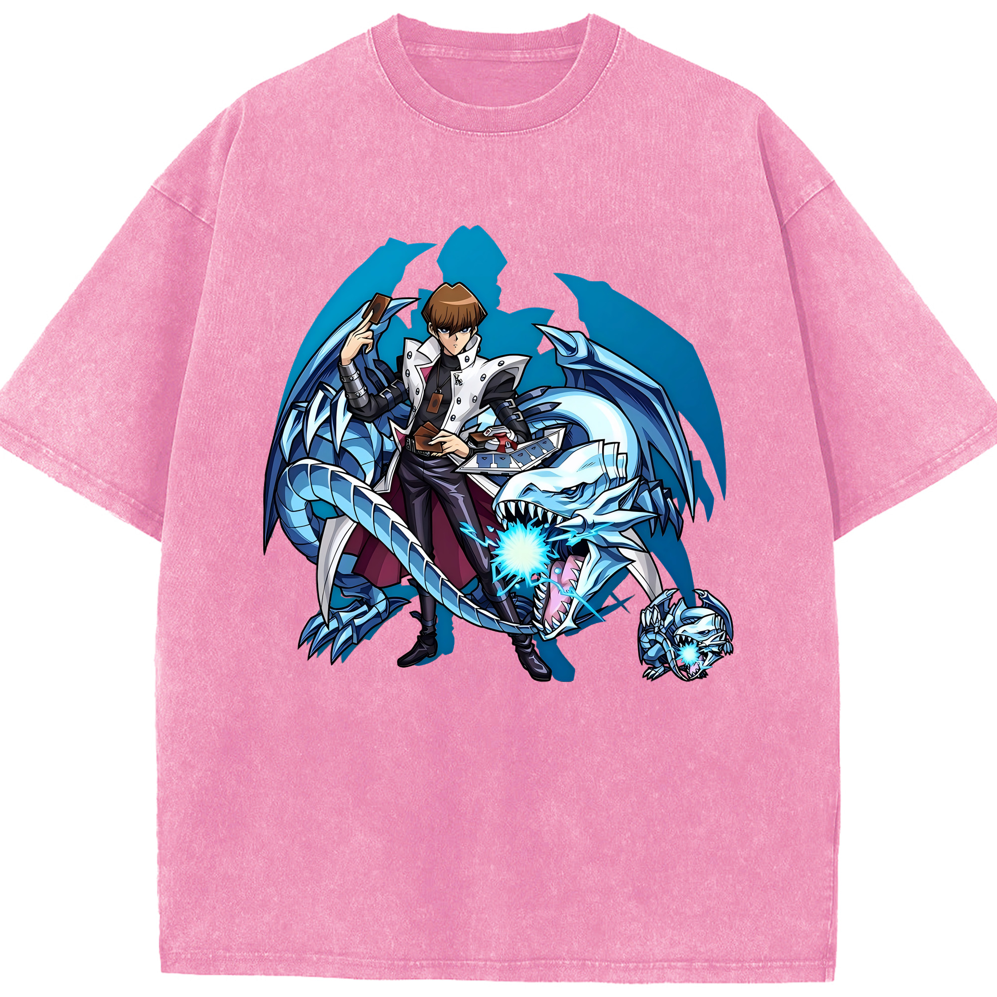 （画像用） 遊☆戯☆王 Yu-Gi-Oh! 綿100% ヴィンテージ風 半袖Tシャツ（フロントプリント）